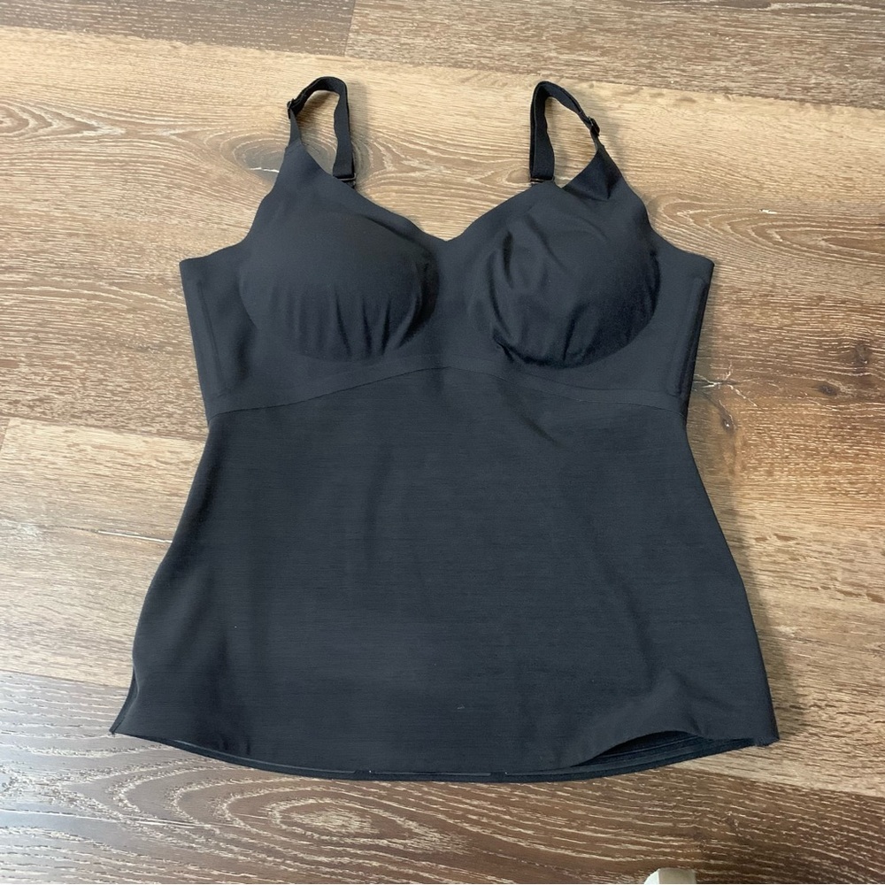 Honeylove womens black lliftwear padded tank top L